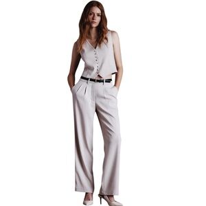 Quince Stretch Crepe Pleated Wide-Leg Pants
Size 10